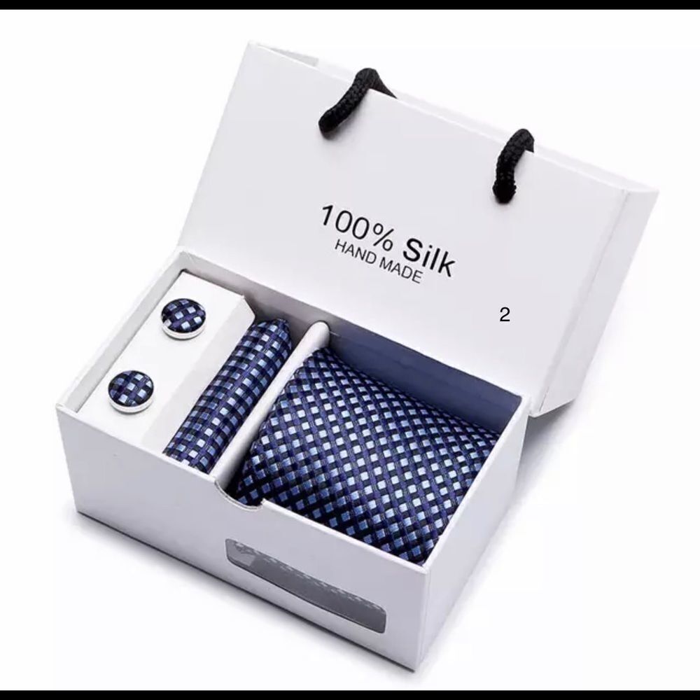 3 PIECE MENS EXTRA‎ LONG SILK TIE SET